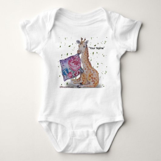 Giraffe Kinderzimmer Thema Kinderkleidung Baby Strampler (Vorderseite)