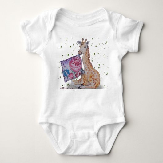 Giraffe Kinderzimmer Thema Kinderkleidung Baby Strampler (Vorderseite)