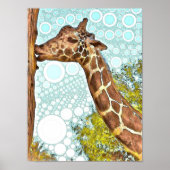 Giraffe Kiss Poster (Vorne)