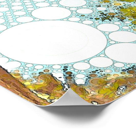 Giraffe Kiss Poster (Ecke)