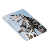 Giraffe Kisses Ihr Calf Magnet (Rechte Seite)