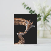 Giraffe Kisses Postcard Postkarte (Stehend Vorderseite)