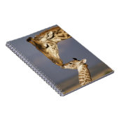 Giraffe Kissing Baby Giraffe Notizblock (Rechte Seite)
