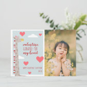 Giraffe Klassenzimmer Valentine Foto Karte (Stehend Vorderseite)