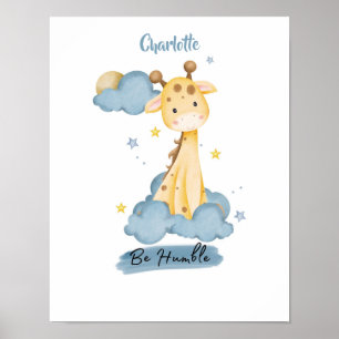 Giraffe Kleine Lektionen aus den Wolken Poster