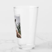 Giraffe, Kopf Giraffe, Pelzabdruck Afrikanisches T Glas (Links)