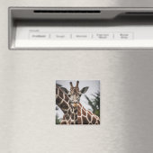 Giraffe, Kopf Giraffe, Pelzabdruck Afrikanisches T Magnet (In Situ (Geschirrspüler))