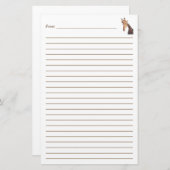 Giraffe Kopfmalerei Lined Stationery Briefpapier (Vorne/Hinten)