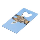 Giraffe Kreditkartenflaschenöffner (Rückseite Schrägansicht)