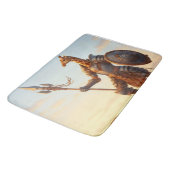 Giraffe-Krieger Badematte (Schrägansicht)