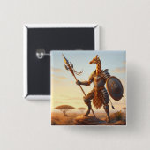 Giraffe-Krieger Button (Vorne & Hinten)