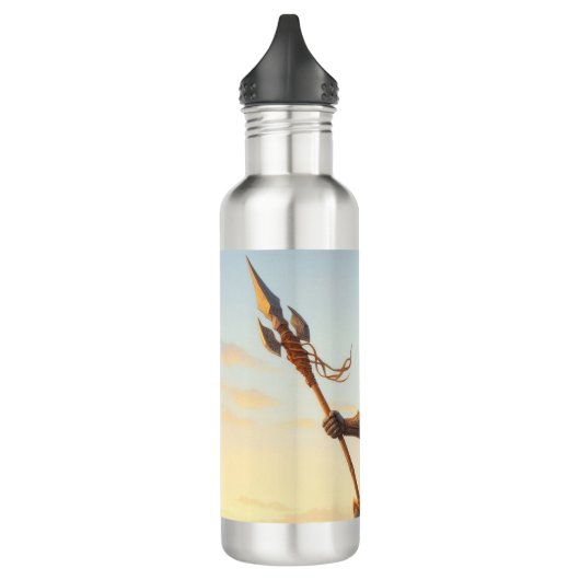 Giraffe-Krieger Edelstahlflasche (Links)