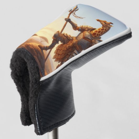 Giraffe-Krieger Golf Headcover (3/4 Vorderseite)