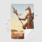Giraffe-Krieger Golfhandtuch (Insitu)
