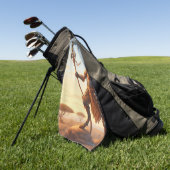 Giraffe-Krieger Golfhandtuch (Gras)