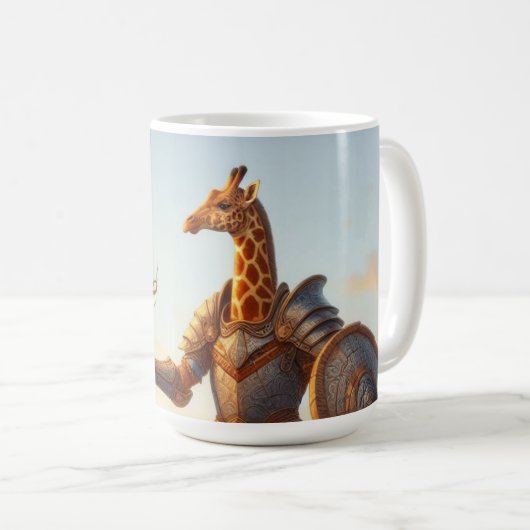 Giraffe-Krieger Kaffeetasse (VorderseiteRechts)