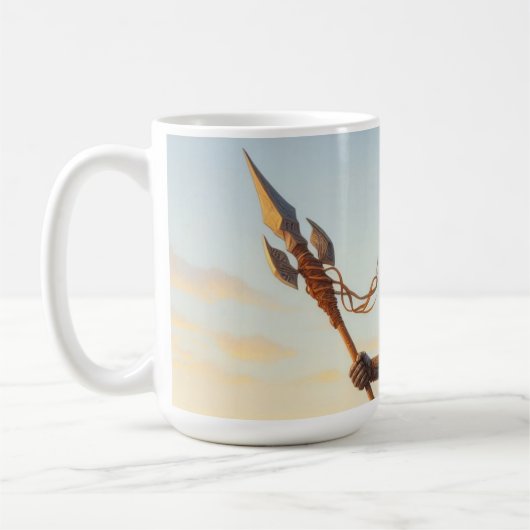 Giraffe-Krieger Kaffeetasse (Links)