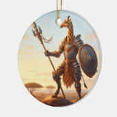 Giraffe-Krieger Keramik Ornament (Links)