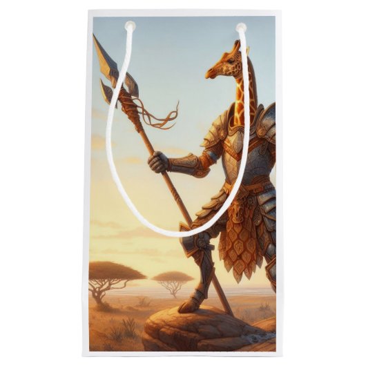 Giraffe-Krieger Kleine Geschenktüte (Vorderseite)