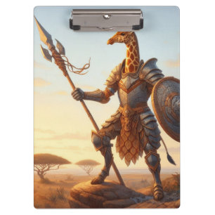 Giraffe-Krieger Klemmbrett