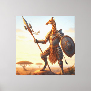 Giraffe-Krieger Leinwanddruck