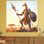 Giraffe-Krieger Leinwanddruck (Insitu (Wohnzimmer))