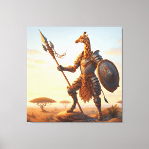 Giraffe-Krieger Leinwanddruck