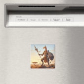 Giraffe-Krieger Magnet (In Situ (Geschirrspüler))