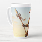 Giraffe-Krieger Milchtasse (Linke Ecke)