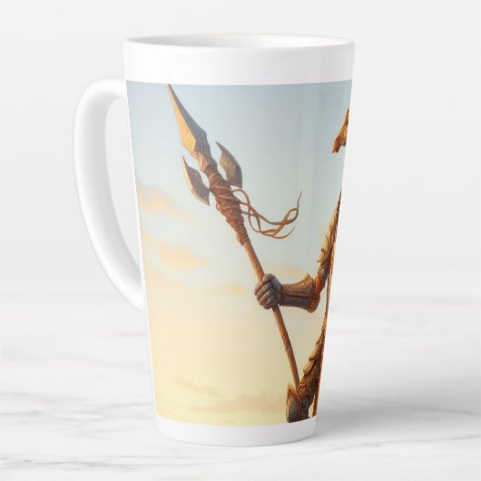 Giraffe-Krieger Milchtasse (Linke Ecke)