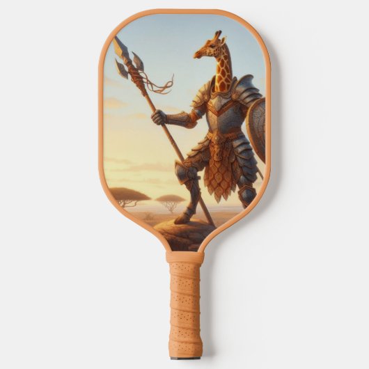 Giraffe-Krieger Pickleball Schläger (Vorderseite)