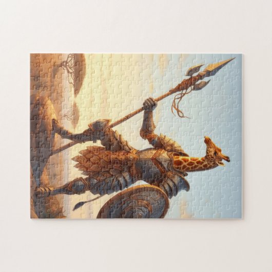 Giraffe-Krieger Puzzle (Horizontal)