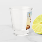 Giraffe-Krieger Schnapsglas (Links)