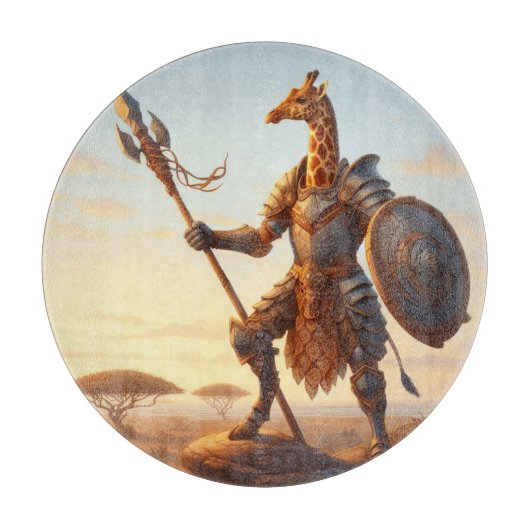 Giraffe-Krieger Schneidebrett (Vorderseite)