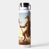 Giraffe-Krieger Trinkflasche (Rückseite)