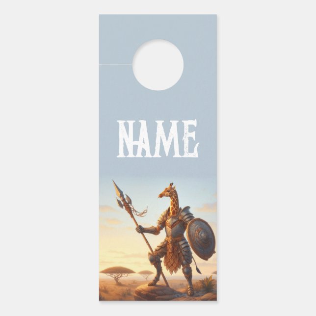 Giraffe-Krieger Türanhänger (Vorderseite)