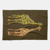 Giraffe Küchenhandtuchmalerei - Custom Colors Geschirrtuch (Horizontal)