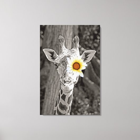 Giraffe Kunst auf gezackten Leinwänden! Leinwanddruck (Vorderseite)