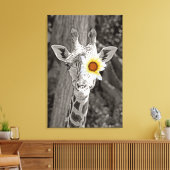 Giraffe Kunst auf gezackten Leinwänden! Leinwanddruck (Insitu (Wohnzimmer))