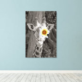 Giraffe Kunst auf gezackten Leinwänden! Leinwanddruck (Insitu (Holzboden))
