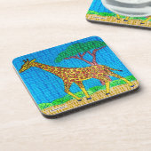 Giraffe - Kunststoff-Untersetzer Getränkeuntersetzer (Linke Seite)