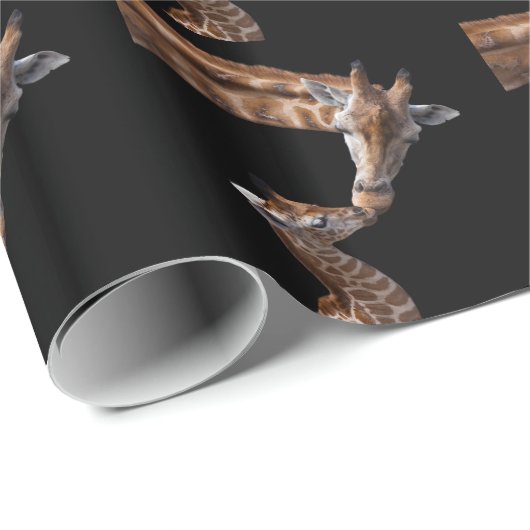 Giraffe küsst Packpapier (Rolleneckpunkt)