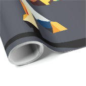 Giraffe läuft Pop Art Geschenkpapier (Rolleneckpunkt)