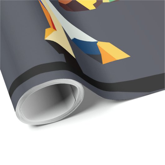 Giraffe läuft Pop Art Geschenkpapier (Rolleneckpunkt)