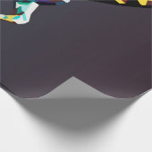 Giraffe läuft Pop Art Geschenkpapier (Ecke)