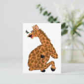 Giraffe Laugh Postkarte (Stehend Vorderseite)