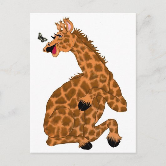 Giraffe Laugh Postkarte (Vorderseite)