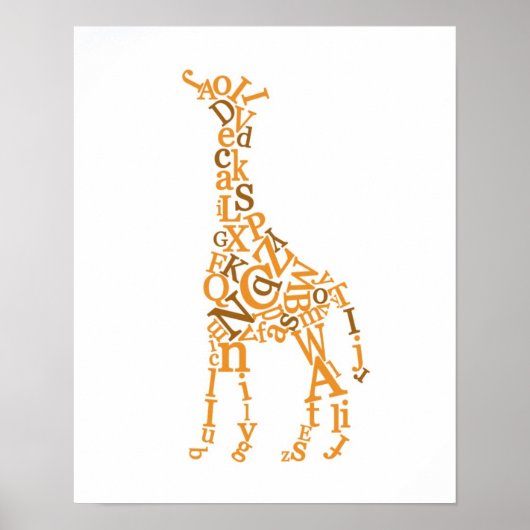 Giraffe-Leinwand Poster (Vorne)