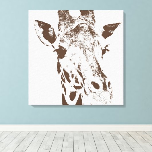 Giraffe Leinwanddruck (Insitu (Holzboden))