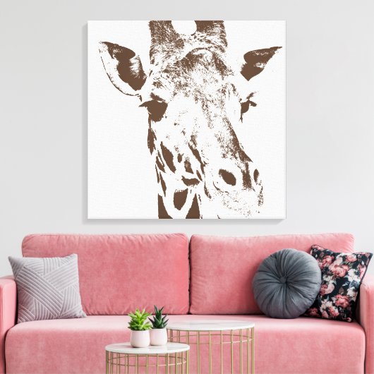 Giraffe Leinwanddruck (Insitu (Wohnzimmer))